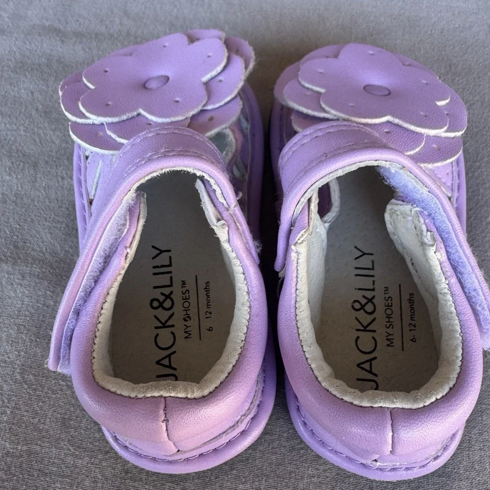 Size 6-12 Month - Baby sandals Purple‎ Jack and Lilly